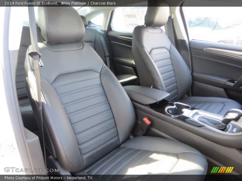 White Platinum / Charcoal Black 2014 Ford Fusion SE EcoBoost