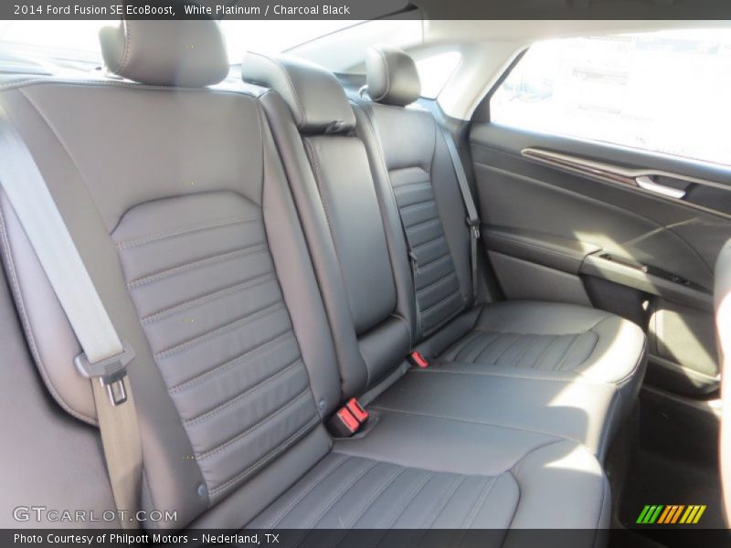 White Platinum / Charcoal Black 2014 Ford Fusion SE EcoBoost