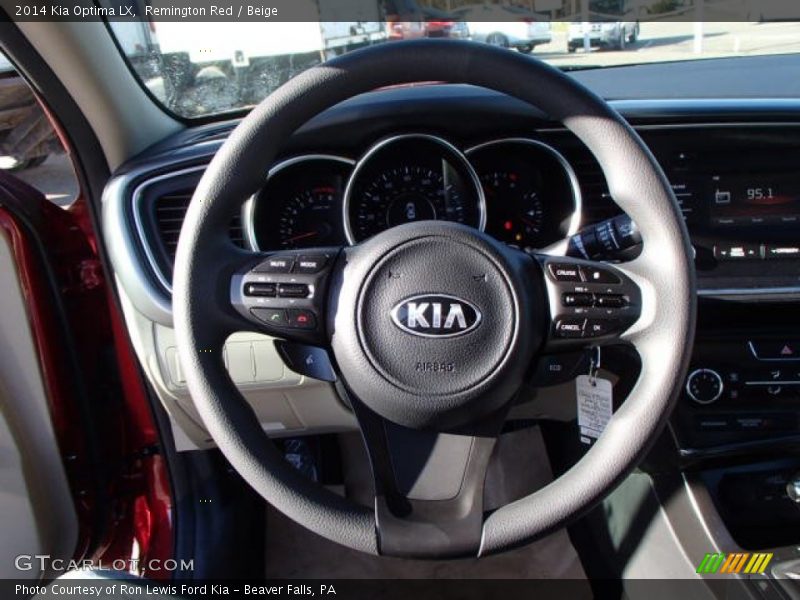 Remington Red / Beige 2014 Kia Optima LX