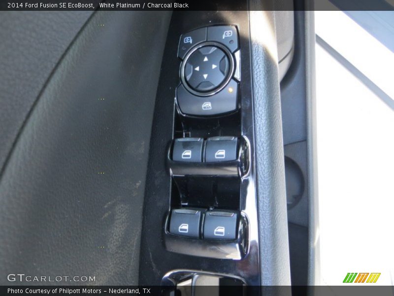 White Platinum / Charcoal Black 2014 Ford Fusion SE EcoBoost