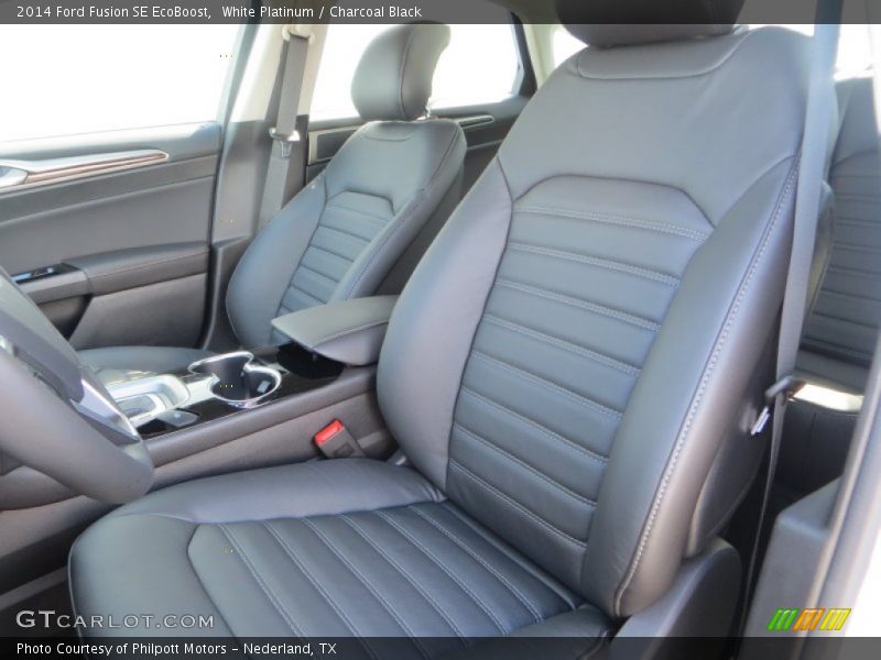 White Platinum / Charcoal Black 2014 Ford Fusion SE EcoBoost