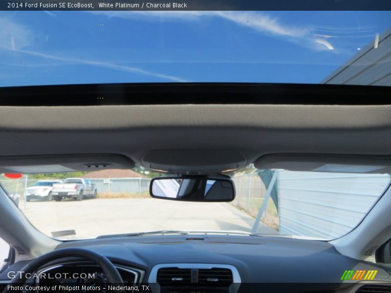 White Platinum / Charcoal Black 2014 Ford Fusion SE EcoBoost