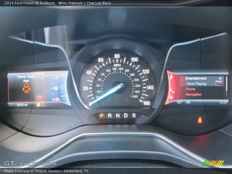 White Platinum / Charcoal Black 2014 Ford Fusion SE EcoBoost