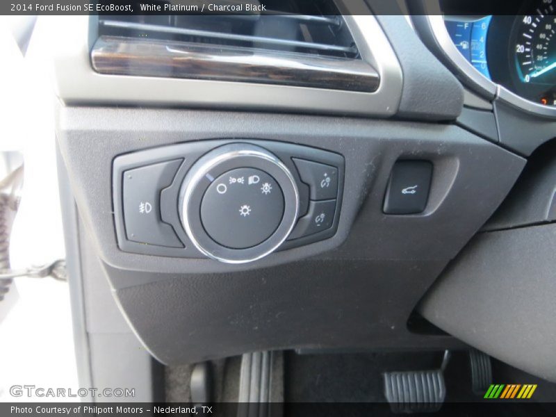 White Platinum / Charcoal Black 2014 Ford Fusion SE EcoBoost