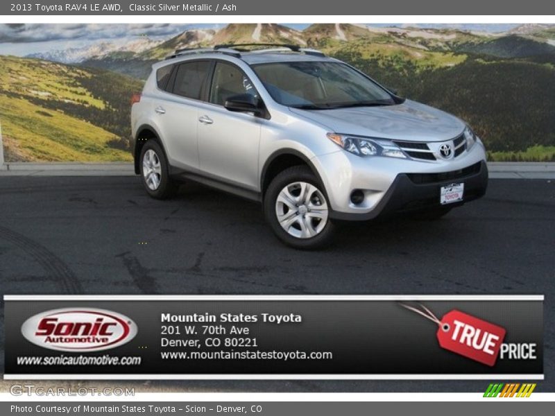 Classic Silver Metallic / Ash 2013 Toyota RAV4 LE AWD