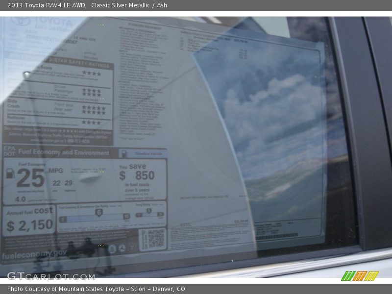 Classic Silver Metallic / Ash 2013 Toyota RAV4 LE AWD