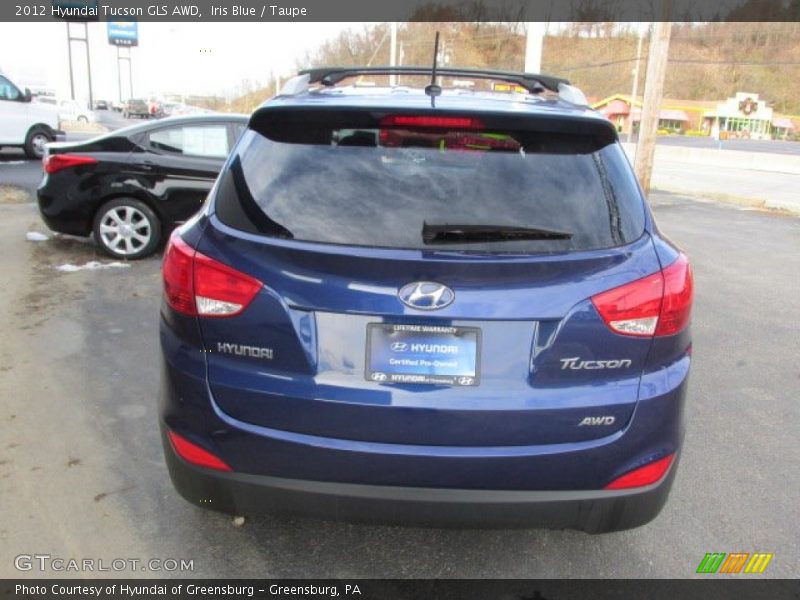 Iris Blue / Taupe 2012 Hyundai Tucson GLS AWD