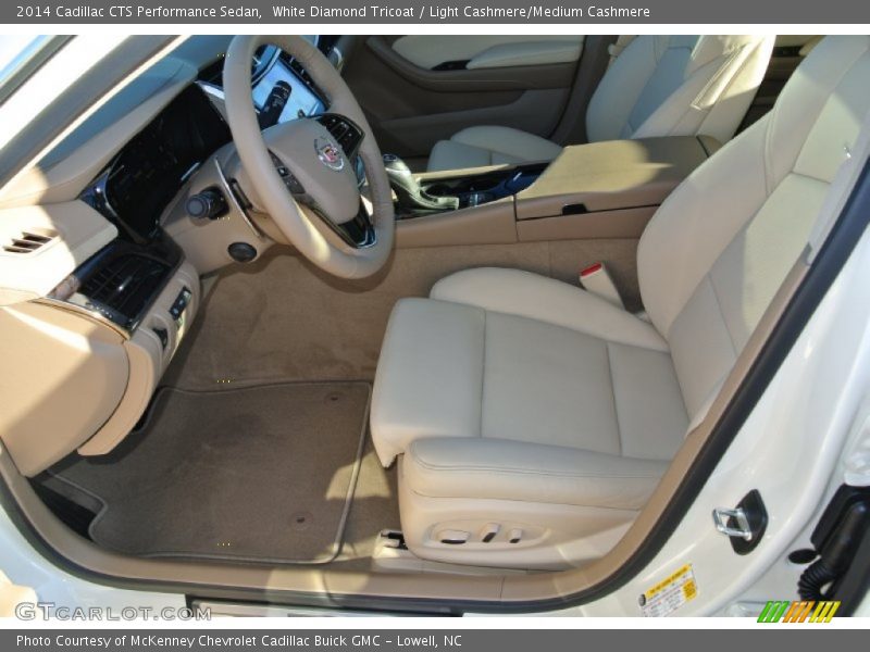White Diamond Tricoat / Light Cashmere/Medium Cashmere 2014 Cadillac CTS Performance Sedan