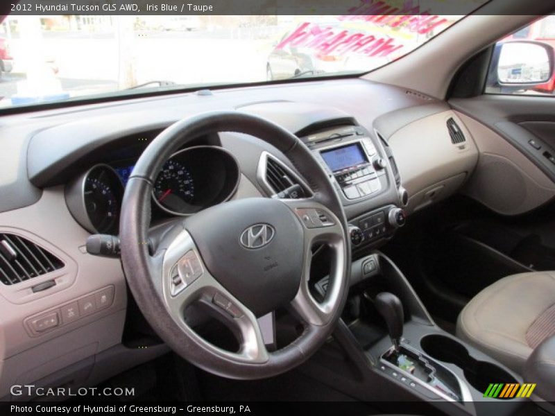Iris Blue / Taupe 2012 Hyundai Tucson GLS AWD