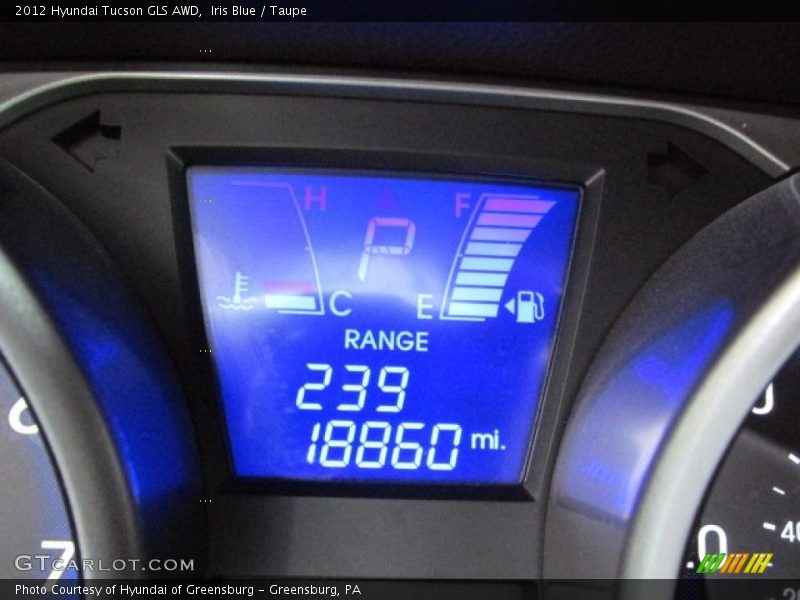 Iris Blue / Taupe 2012 Hyundai Tucson GLS AWD