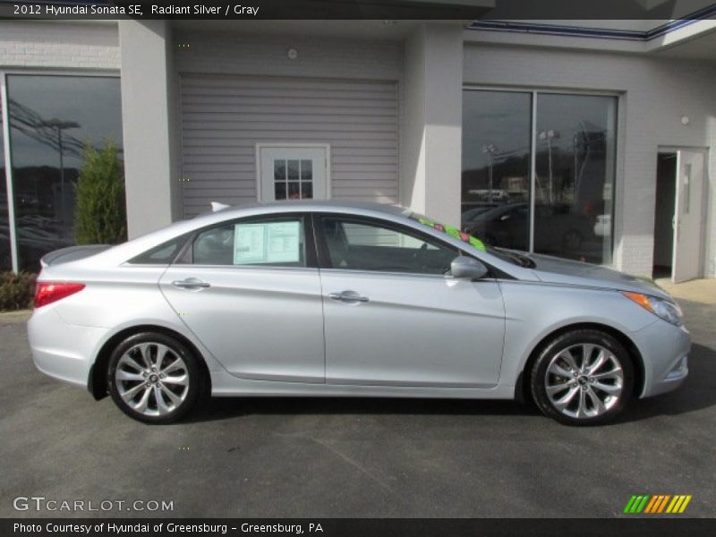 Radiant Silver / Gray 2012 Hyundai Sonata SE