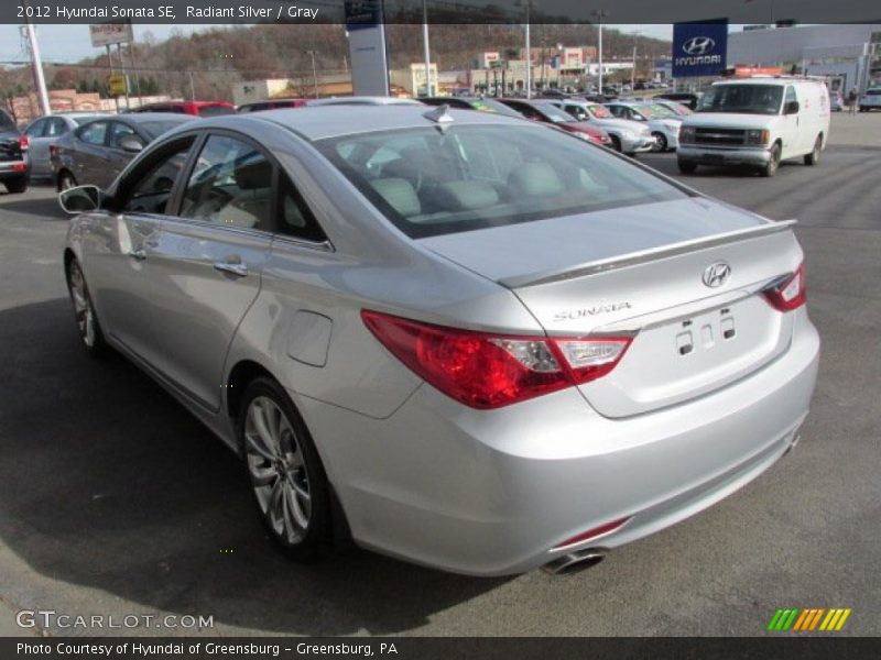 Radiant Silver / Gray 2012 Hyundai Sonata SE
