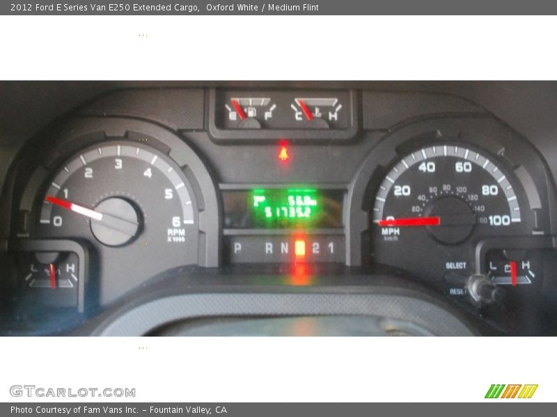 Oxford White / Medium Flint 2012 Ford E Series Van E250 Extended Cargo