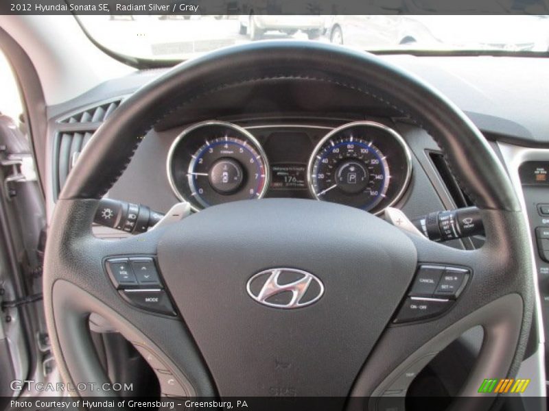 Radiant Silver / Gray 2012 Hyundai Sonata SE