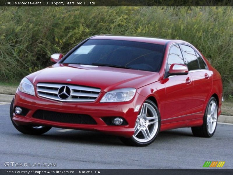 Mars Red / Black 2008 Mercedes-Benz C 350 Sport