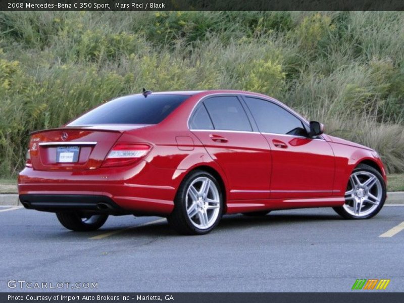 Mars Red / Black 2008 Mercedes-Benz C 350 Sport