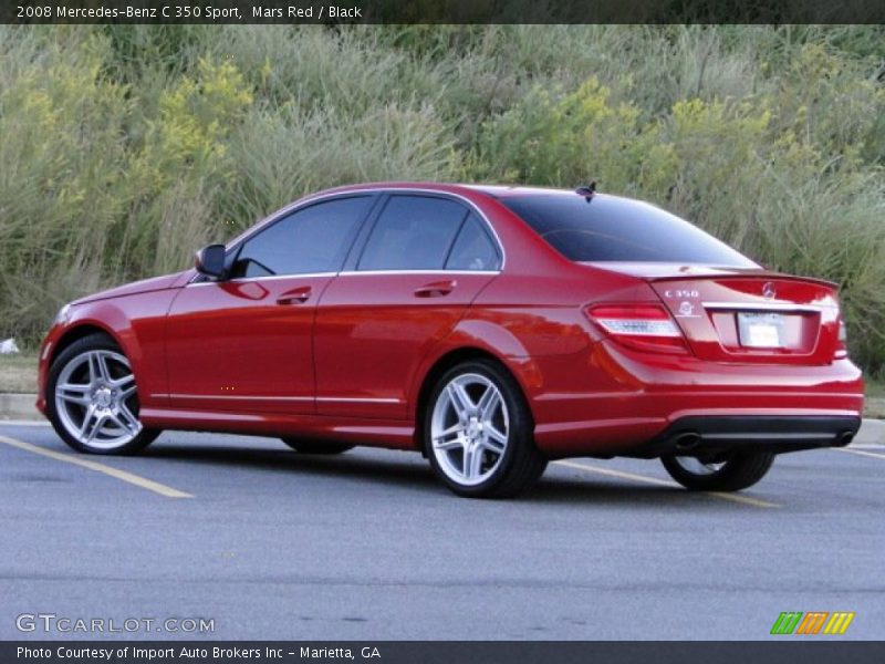 Mars Red / Black 2008 Mercedes-Benz C 350 Sport