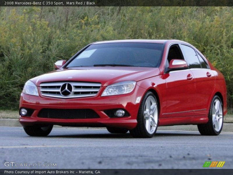 Mars Red / Black 2008 Mercedes-Benz C 350 Sport
