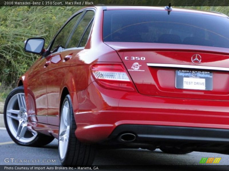 Mars Red / Black 2008 Mercedes-Benz C 350 Sport