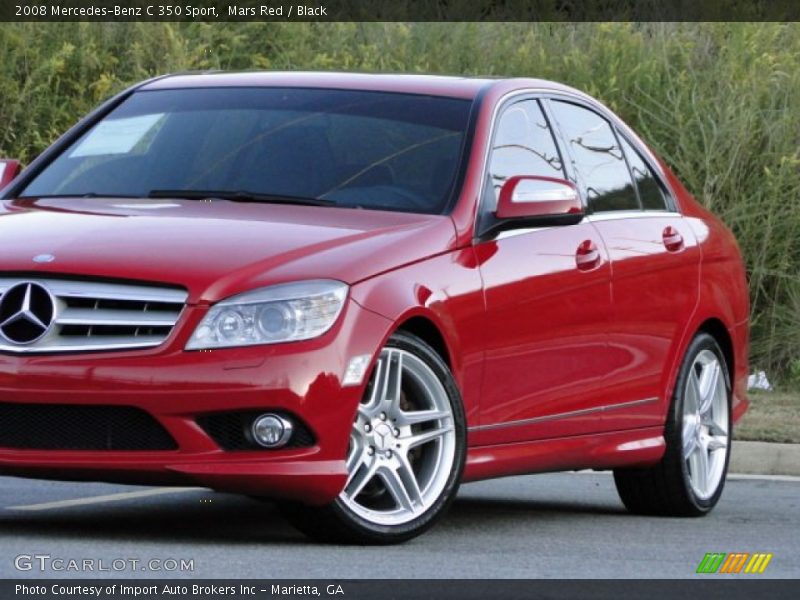 Mars Red / Black 2008 Mercedes-Benz C 350 Sport