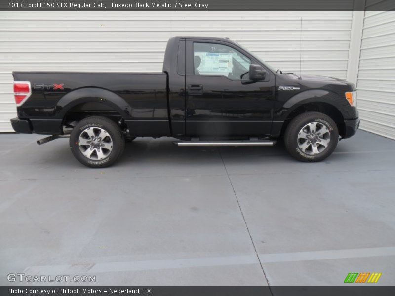 Tuxedo Black Metallic / Steel Gray 2013 Ford F150 STX Regular Cab