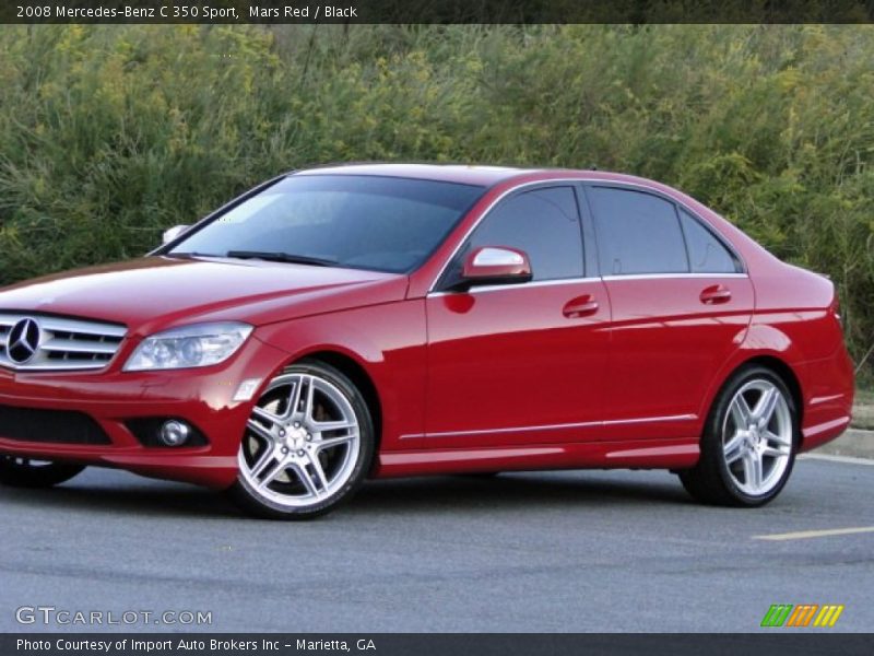 Mars Red / Black 2008 Mercedes-Benz C 350 Sport