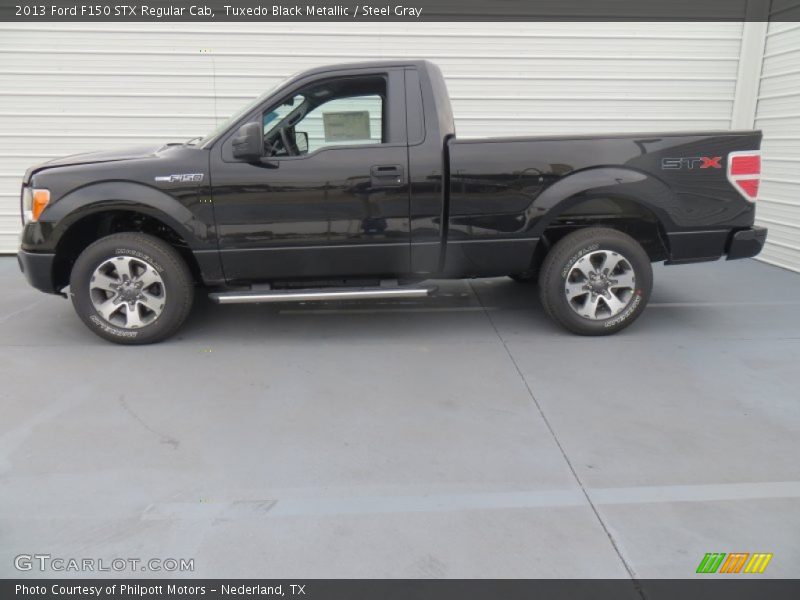 Tuxedo Black Metallic / Steel Gray 2013 Ford F150 STX Regular Cab