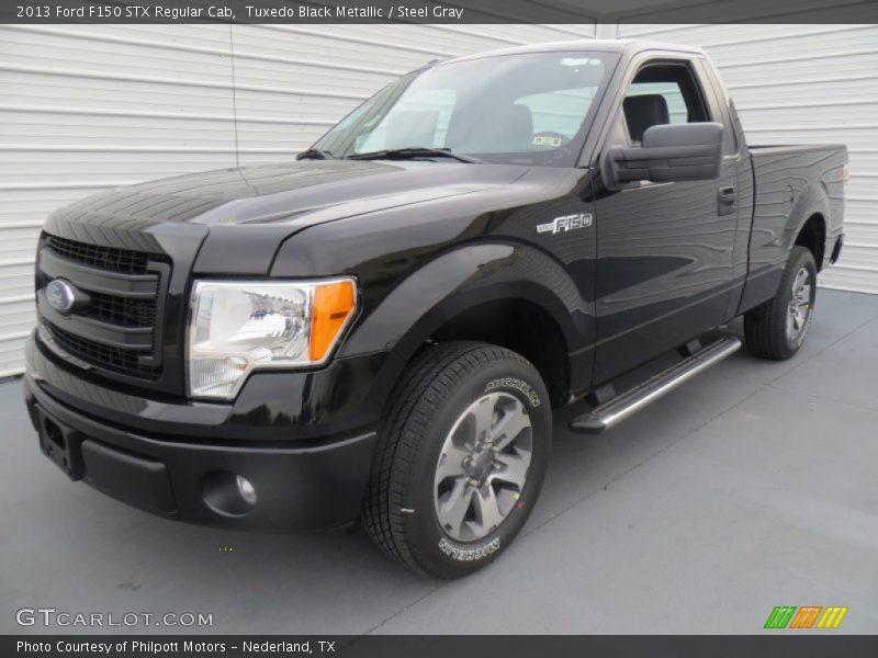 Tuxedo Black Metallic / Steel Gray 2013 Ford F150 STX Regular Cab