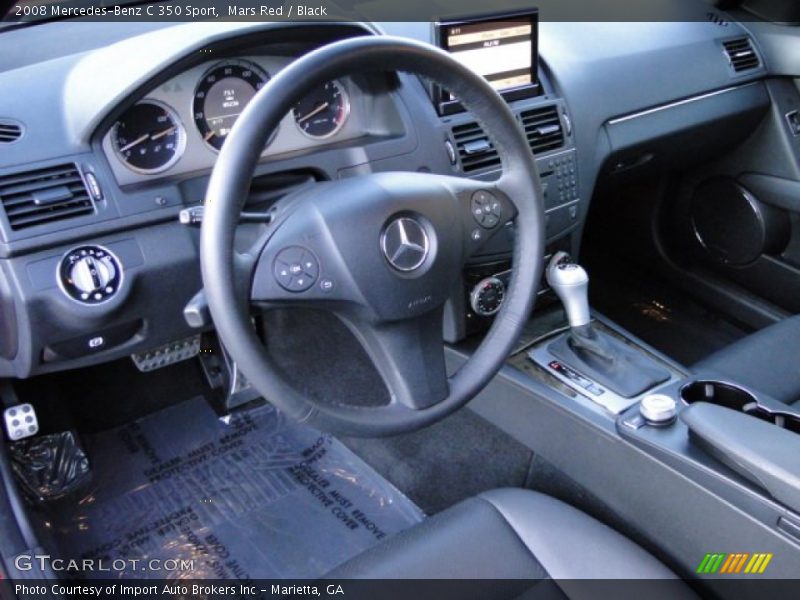 Mars Red / Black 2008 Mercedes-Benz C 350 Sport