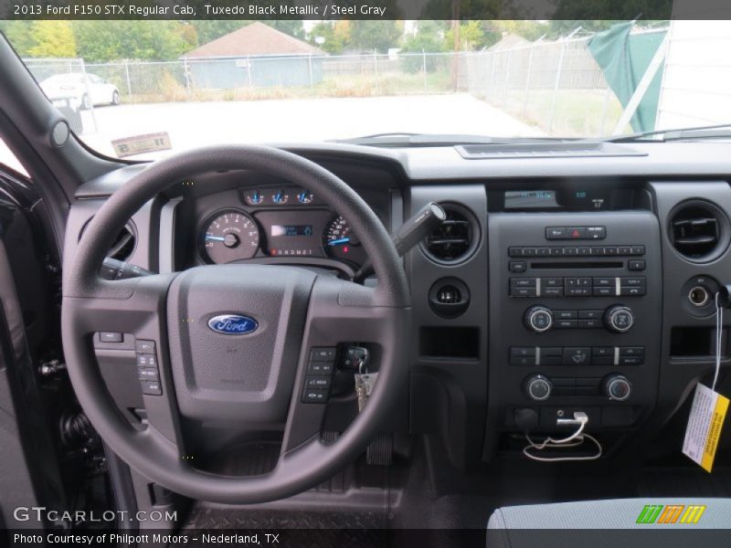 Tuxedo Black Metallic / Steel Gray 2013 Ford F150 STX Regular Cab