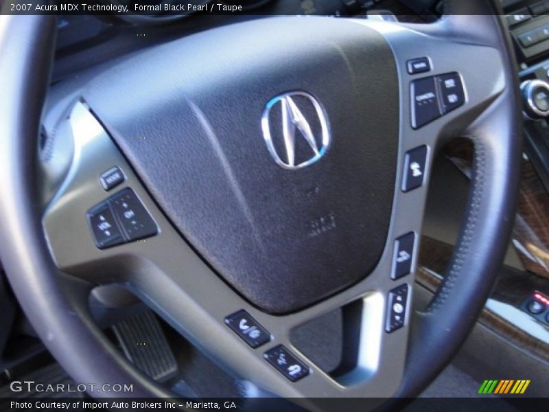 Formal Black Pearl / Taupe 2007 Acura MDX Technology