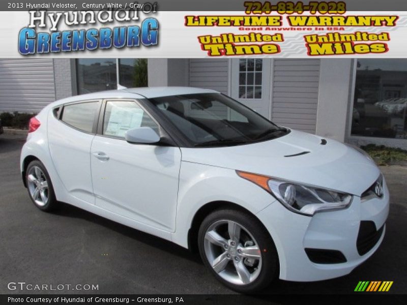 Century White / Gray 2013 Hyundai Veloster