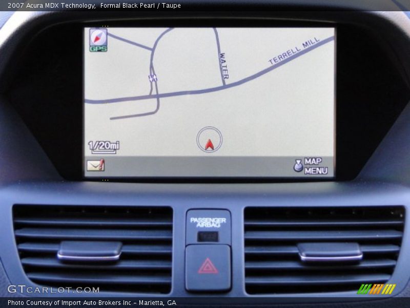 Formal Black Pearl / Taupe 2007 Acura MDX Technology