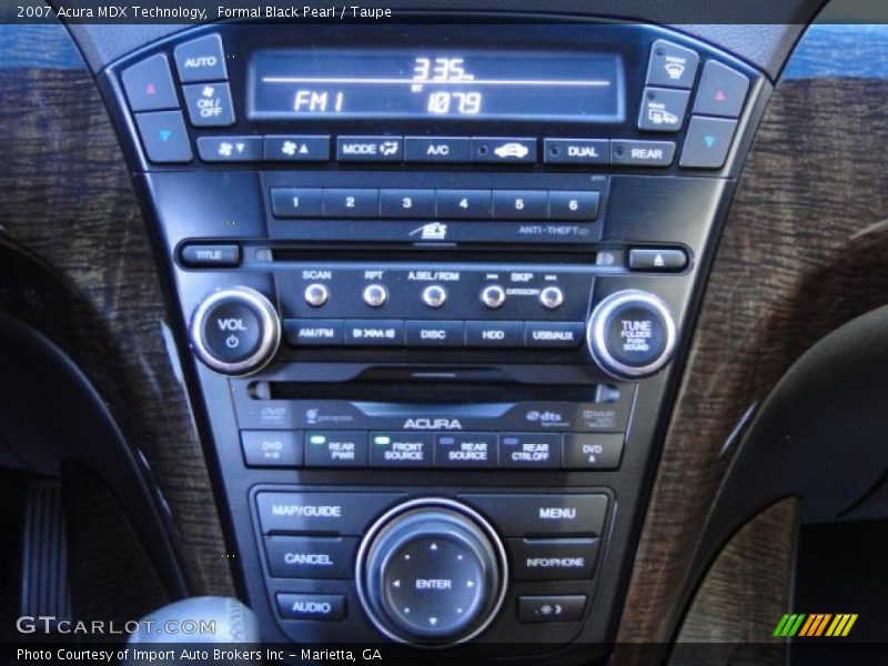 Formal Black Pearl / Taupe 2007 Acura MDX Technology