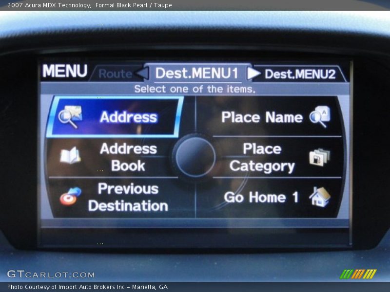 Formal Black Pearl / Taupe 2007 Acura MDX Technology
