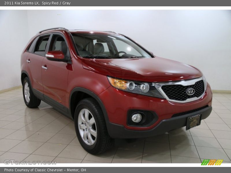 Spicy Red / Gray 2011 Kia Sorento LX
