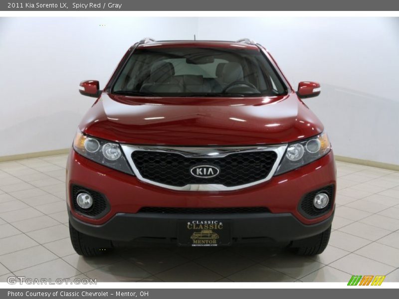 Spicy Red / Gray 2011 Kia Sorento LX
