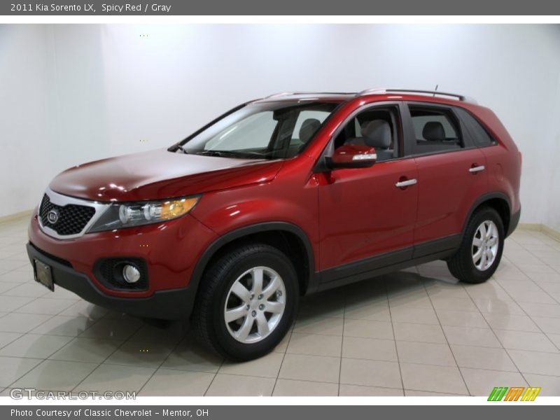 Spicy Red / Gray 2011 Kia Sorento LX