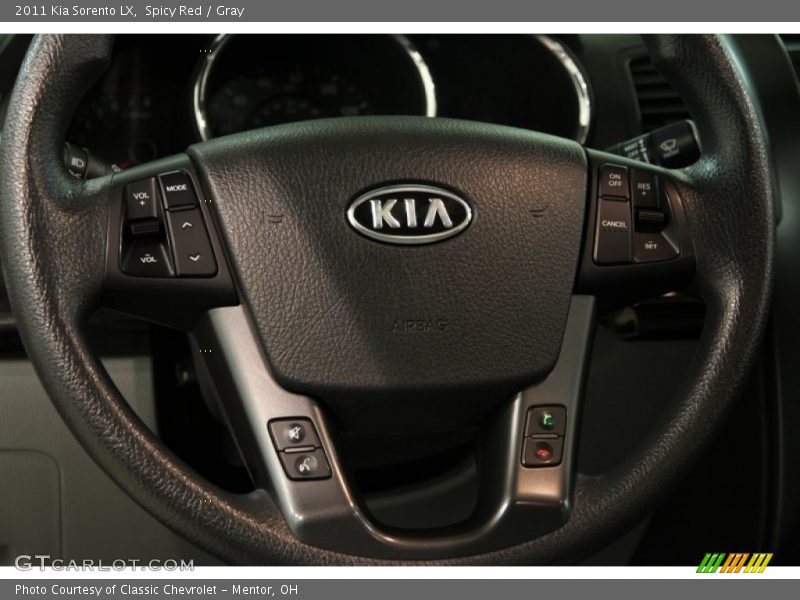 Spicy Red / Gray 2011 Kia Sorento LX