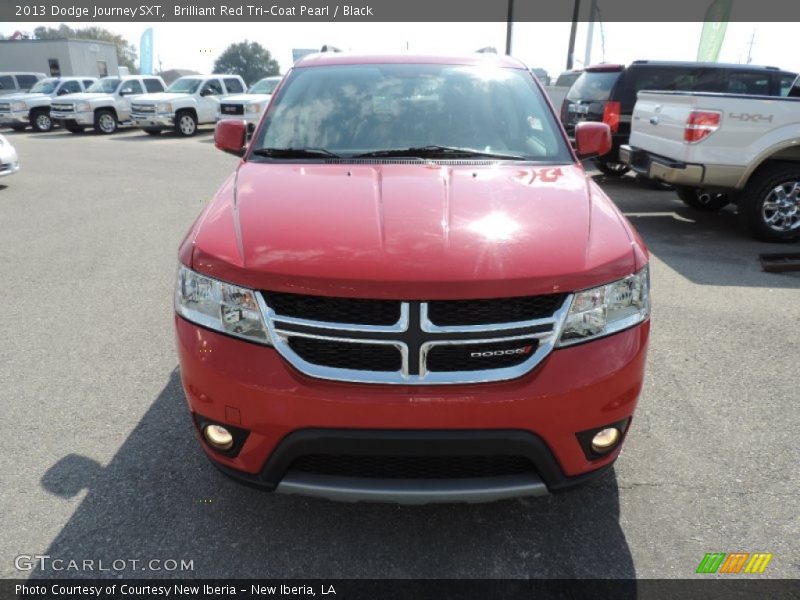 Brilliant Red Tri-Coat Pearl / Black 2013 Dodge Journey SXT