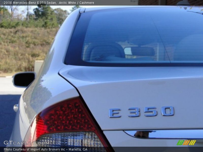 Arctic White / Cashmere 2008 Mercedes-Benz E 350 Sedan