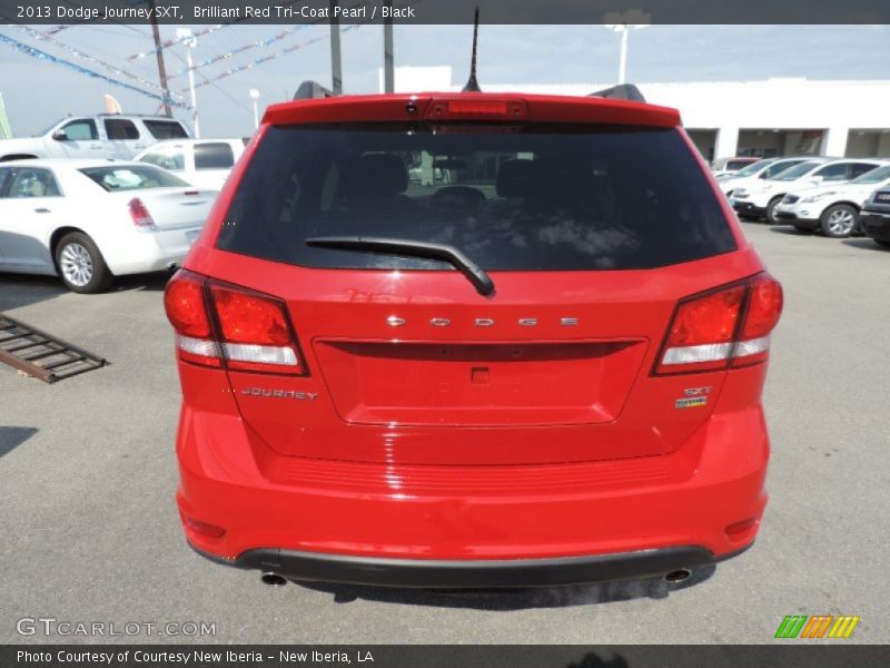 Brilliant Red Tri-Coat Pearl / Black 2013 Dodge Journey SXT