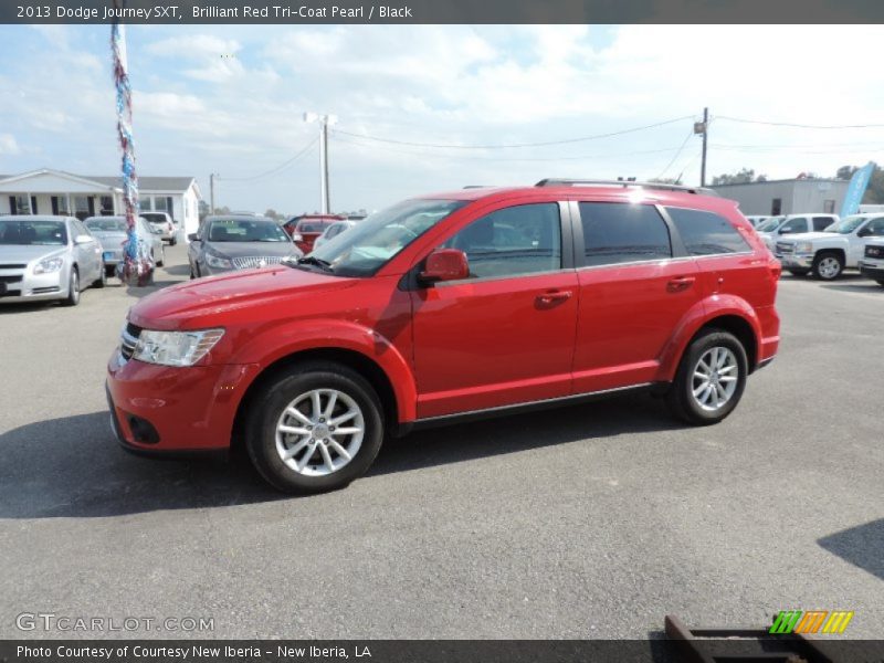 Brilliant Red Tri-Coat Pearl / Black 2013 Dodge Journey SXT
