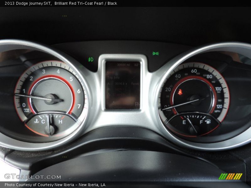 Brilliant Red Tri-Coat Pearl / Black 2013 Dodge Journey SXT