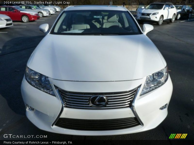 Starfire Pearl / Light Gray 2014 Lexus ES 350