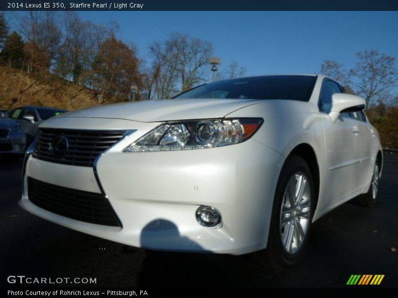Starfire Pearl / Light Gray 2014 Lexus ES 350