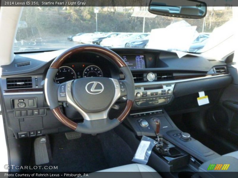 Starfire Pearl / Light Gray 2014 Lexus ES 350