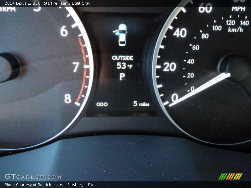 Starfire Pearl / Light Gray 2014 Lexus ES 350
