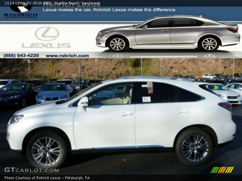 Starfire Pearl / Parchment 2014 Lexus RX 450h AWD