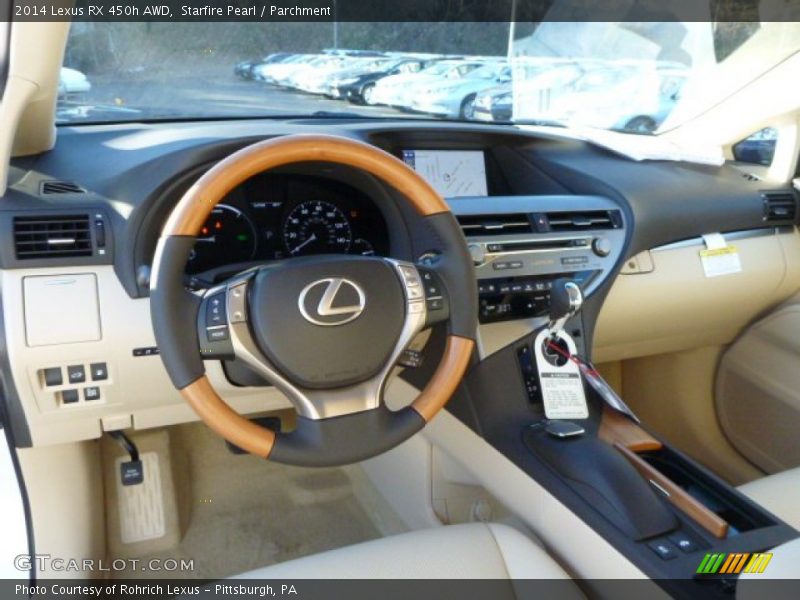 Starfire Pearl / Parchment 2014 Lexus RX 450h AWD